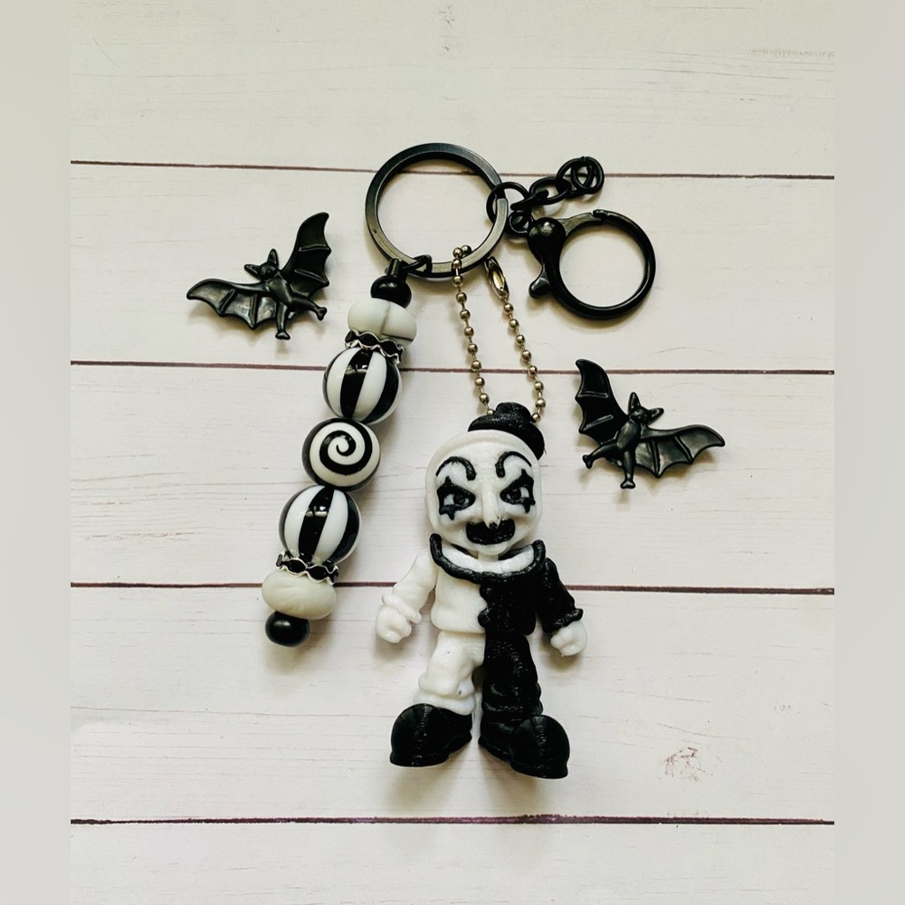 Horror Clown Keychain Bag Clip Nightmare Fright